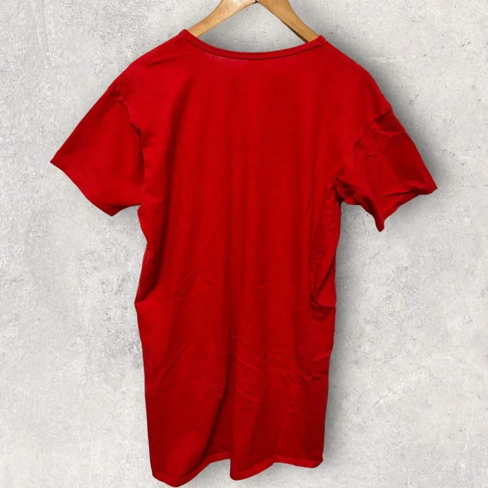 1986 Bearly Christmas‎ Women's Night Gown T Shirt Red Size XL